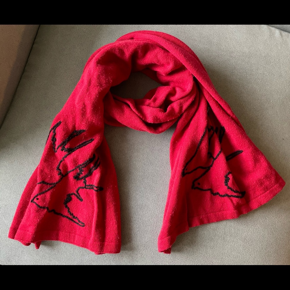 Wool Blend Knit Scarf / Wrap